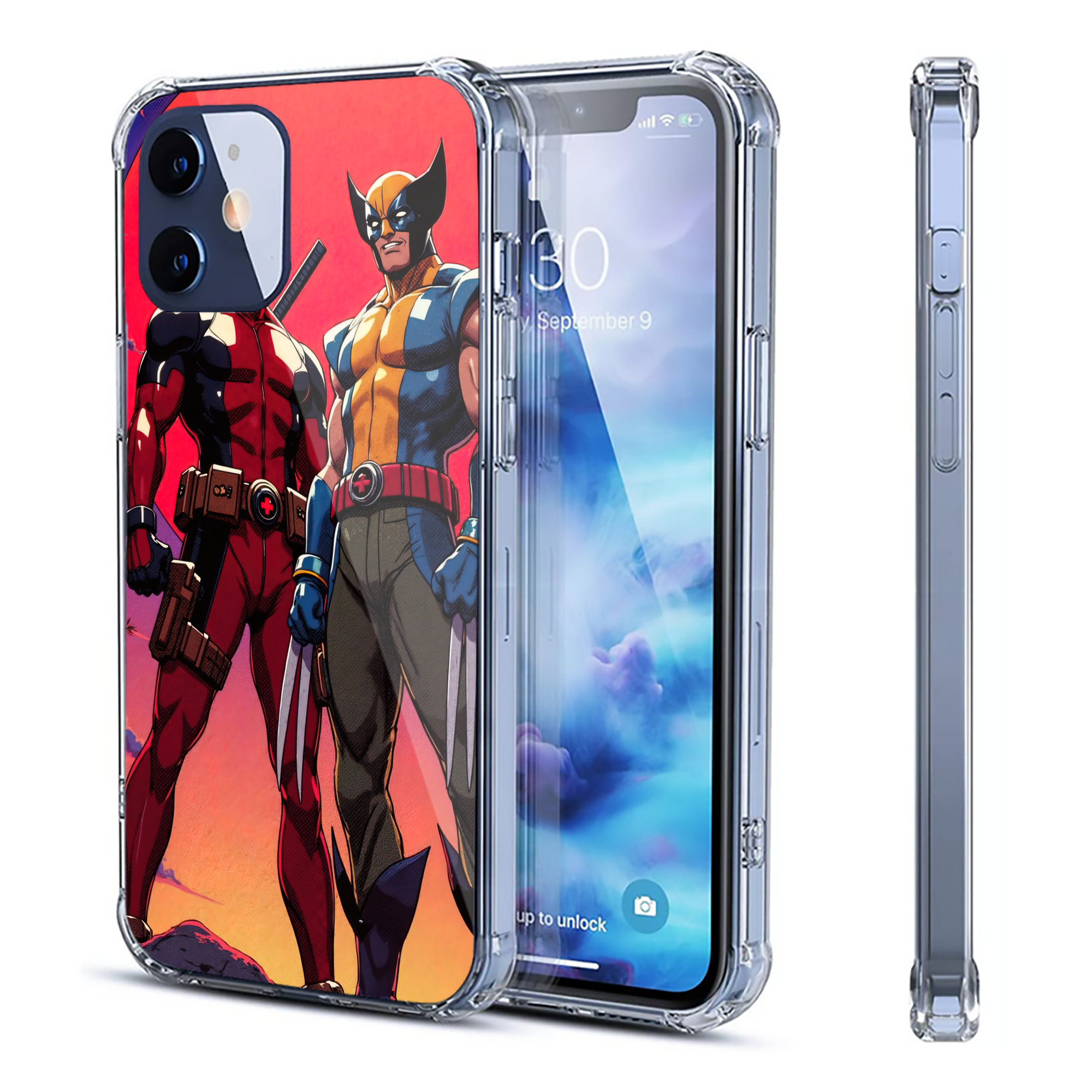 （画像用） Deadpool デッドプール 【iPhone 12シリーズ対応】透明スマホケース（クリアソフトケース）